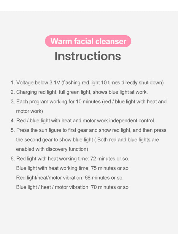 GlowWave  Red + Blue LED Therapy Massaging Facial Cleanser